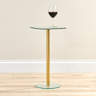 InterDesign Sally Square Drink Table - 12x12 Inch Clear Glass Top, Chrome Base For Small Spaces